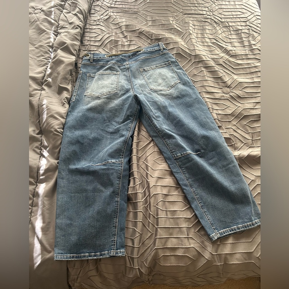 Flamingals Patchwork Cropped Denim NWT - image 5